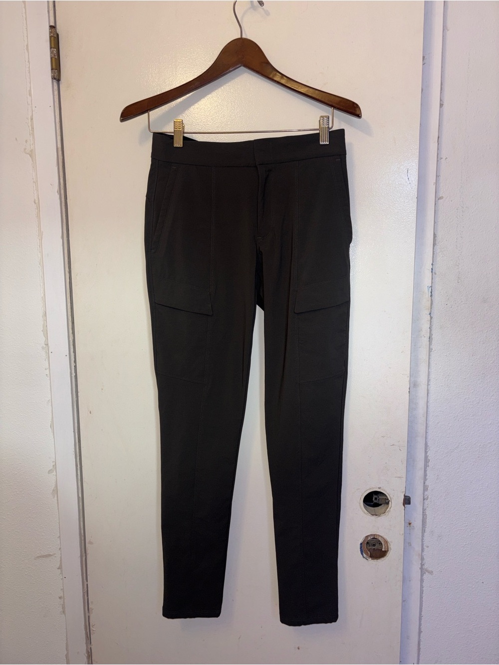 Athleta Slim Cargo Ponte Pants - Black